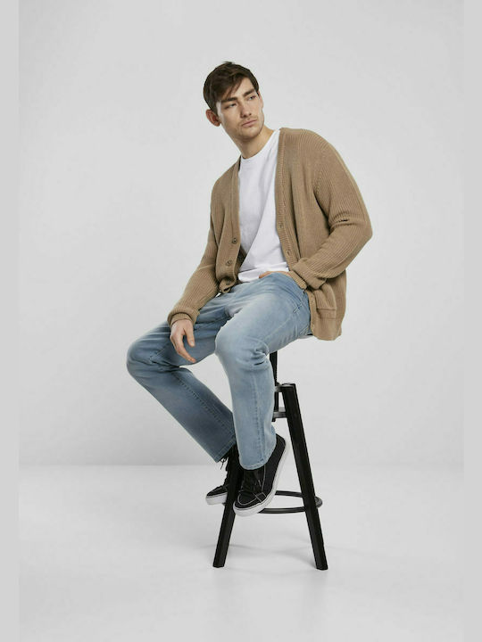 Herren Strickjacke mit Knöpfen Warm Sand