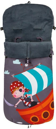 Interbaby Abordaje Universal Stroller Footmuff with Velvet Lining 90x46cm Multicolour