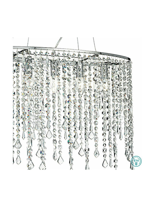 Fan Europe Breeze S5 Pendant Chandelier with Crystals for 5 Bulbs E14, E.14 Transparent I-BREEZE/S5