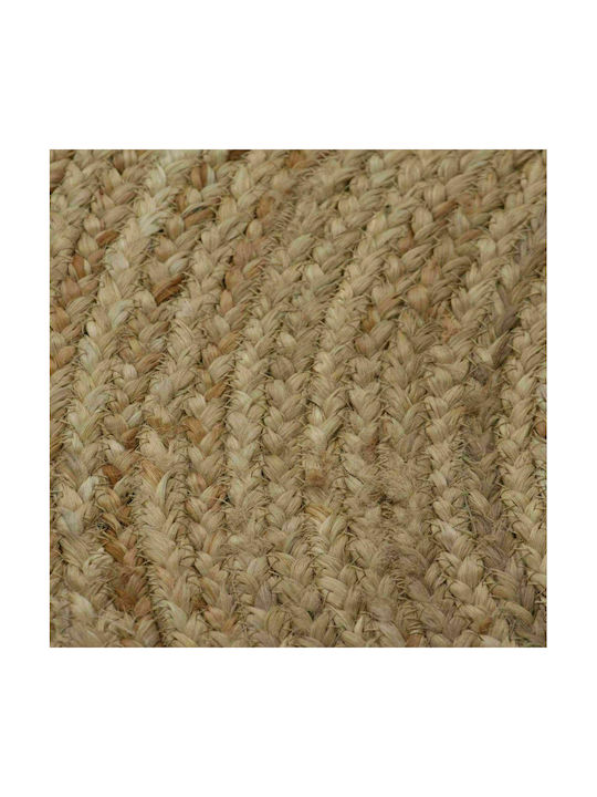 vidaXL Handgefertigt Teppich Rund Sommer aus Jute Beige