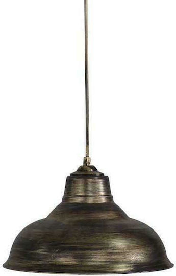 Heronia Public 1L Pendant Light Bronze Bell with Socket E27 28.5cm