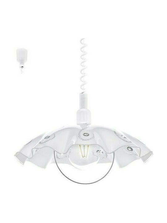 Eglo Vetro Pendant Light Single-Light with Crystals for Socket E27 Transparent