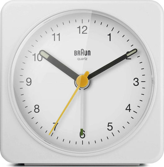 Braun Безшумен Масов Часовник с Индикатори с Будилник Бял BC03W
