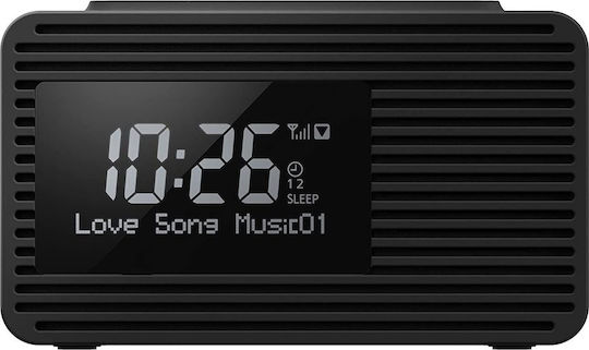 Panasonic Panasonic Tischuhr Digital mit LCD Bildschirm, Wecker & Tischradio Schwarz RC-D8EG-K