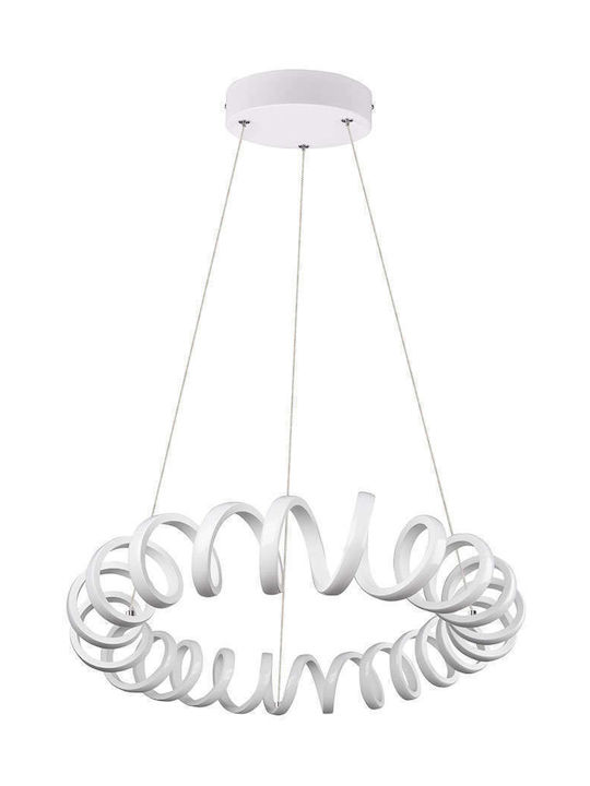 Trio Lighting Curl Pendant Light LED with Warm White Light White