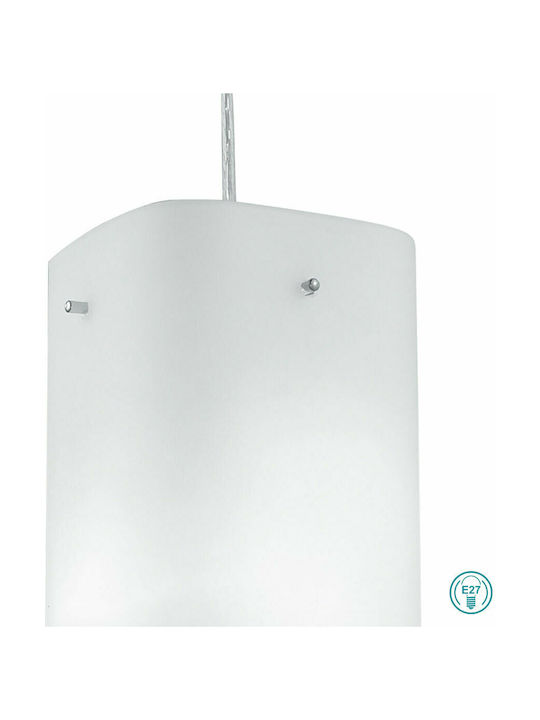 Fan Europe I-SQUARE/S1 Pendant Light Single-Light for Socket E27 White I-SQUARE-S1