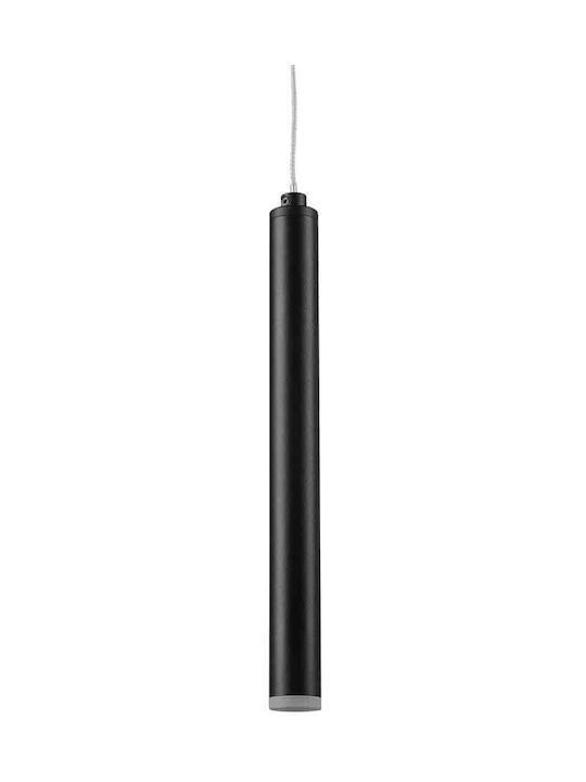 Trio Lighting Tubular Pendant Light LED with Warm White Light Black