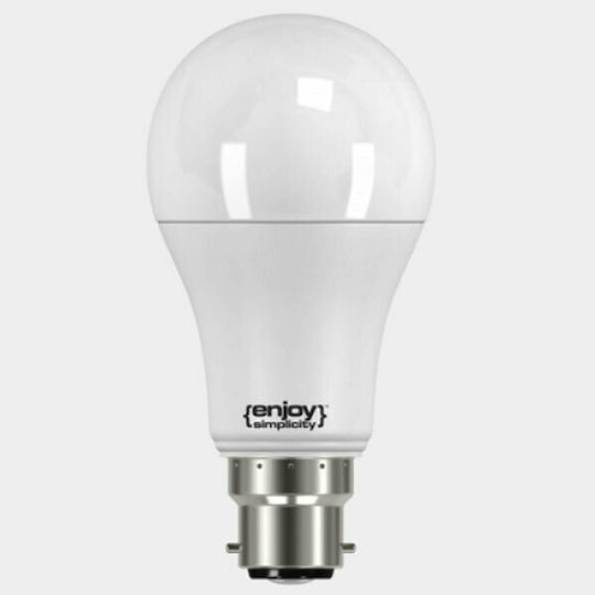 Elvhx Λάμπα LED 10.5W για Ντουί B22 και Σχήμα A60 Φυσικό Λευκό 1060lm