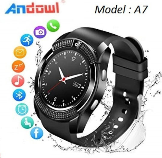Andowl A7 Smartwatch cu SIM (Negru)