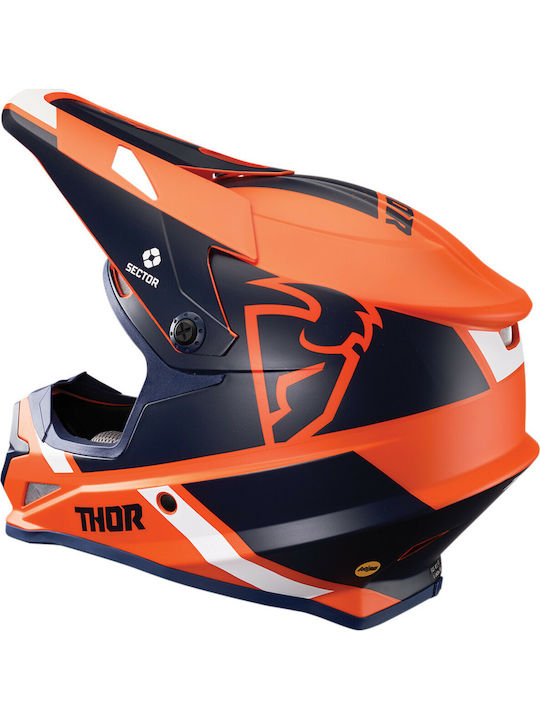 Thor Sector Split Motocross Helmet DOT / ECE 22.05 1400gr Orange/Navy