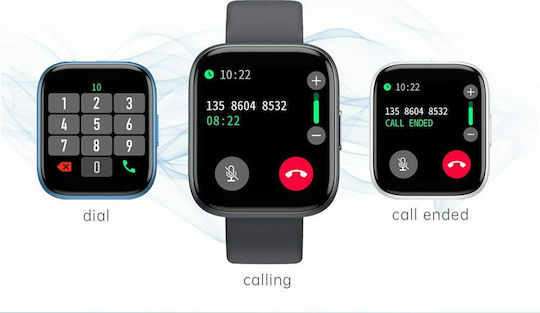 T99 Smartwatch με Παλμογράφο (Μαύρο)