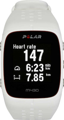 Polar M430 HR 40mm Waterproof Smartwatch with Heart Rate Monitor (White)