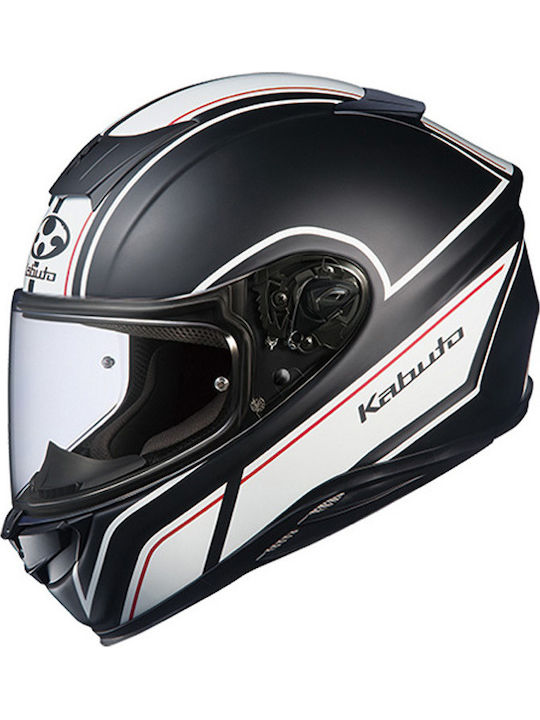 Kabuto Aeroblade 5 Smart White Black Motorradhelm Volles Gesicht