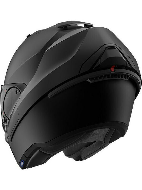 Shark Evo ES Blank Black Matt Κράνος Μηχανής Flip-Up ECE 22.05 1715gr με Sunvisor