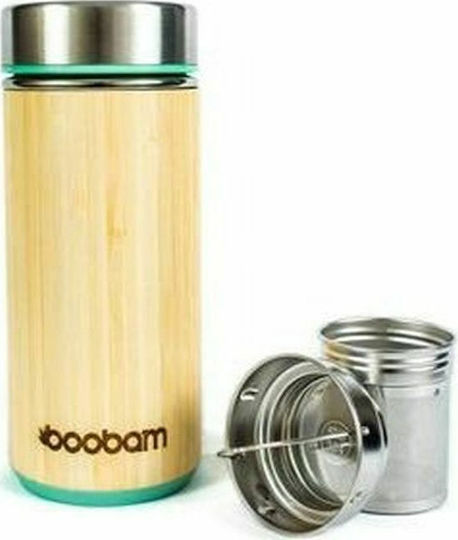 Boobam Tumbler Glass Thermos Stainless Steel BPA Free 280ml Beige