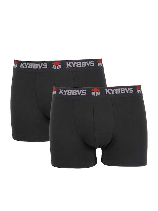 Kybbvs Herren Boxershorts Schwarz 2Packung