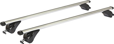 K39 King2 120cm. for Cars with Factory Bars (with Roof Rack Legs and Lock) Silver