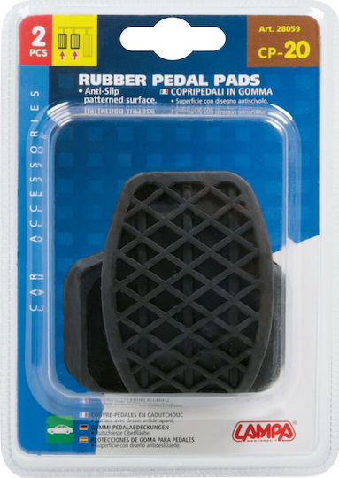 Lampa CP-20 Car Pedal Set Non Slip for Peugeot from Rubber Black 2pcs