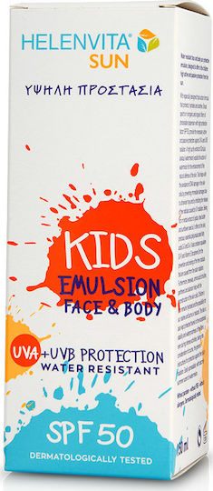 Helenvita Emulsion SPF50 Αδιάβροχο Παιδικό Αντηλιακό Γαλάκτωμα για Πρόσωπο & Σώμα 150ml
