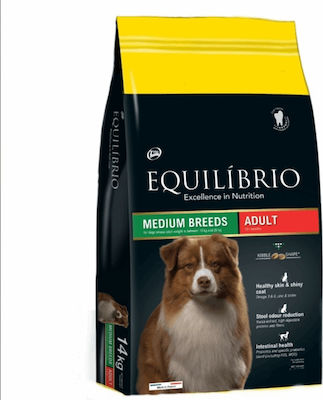 Equilibrio Adult Medium 2kg Ξηρά Τροφή για Ενήλικους Σκύλους Μεσαίων Φυλών με Κοτόπουλο, Ρύζι και Ψάρια