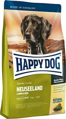 Happy Dog Sensible Neuseeland 1kg Dry Food Gluten Free for Adult Dogs of Medium & Large Breeds with Lamb and Rice