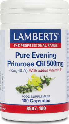 Lamberts Pure Evening Primrose Oil 500mg Ergänzungsmittel für die Menopause 180 Mützen