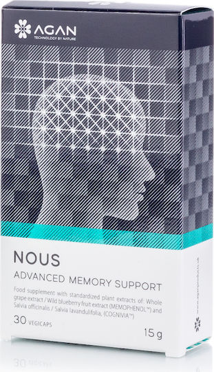 Agan Nous Advanced Memory Support Добавка за Памет и Концентрация 30 растителни капсули