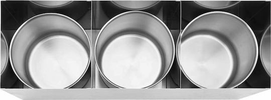 vidaXL Διανεμητής Σάλτσας Ανοξείδωτος 3.5lt με Ύψος 25εκ. 3x3.5lt