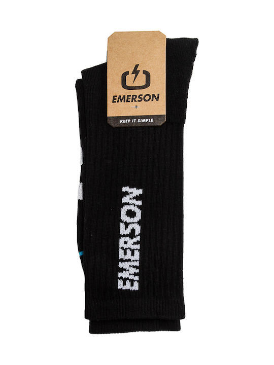 Emerson Ανδρικές Κάλτσες με Σχέδια Black / White / Blue