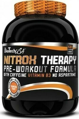 Biotech USA Nitrox Therapy Pre-workout Drink Powder with Amino Energy Blend Pre-Workout-Ergänzung 680gr Tropische Früchte