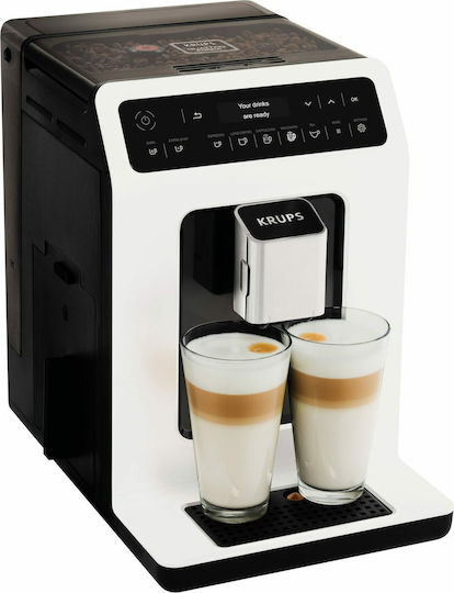 Krups Espressoare Automat Putere 1450W Presiune 15bar cu Râșniță Albă EA8901