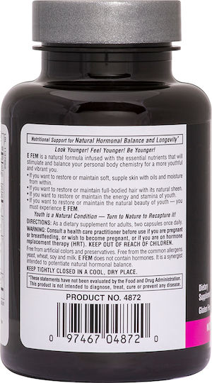Nature's Plus E-Fem Ειδικό Συμπλήρωμα Διατροφής 60 κάψουλες