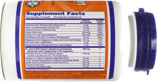 Now Foods Mood Support Συμπλήρωμα για το Άγχος 90 φυτικές κάψουλες