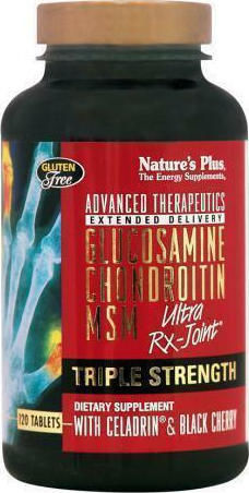 Nature's Plus Triple Strength Ultra Rx-Joint Glucosamine, Chondroitin & MSM Supplement for Joint & Bone Health 120 tabs