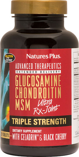 Nature's Plus Triple Strength Ultra Rx-Joint Glucosamine, Chondroitin & MSM Συμπλήρωμα για την Υγεία Αρθρώσεων & Οστών 120 ταμπλέτες