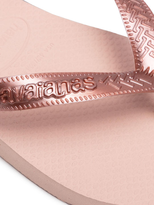 Top Tiras Flip Flops in Rose Gold Colour