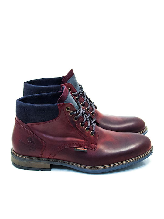 Commanchero Original Men's Leather Boots Burgundy