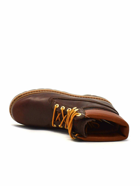 Colorado Lux Mahogany Δερμάτινα Καφέ Ανδρικά Αρβυλάκια