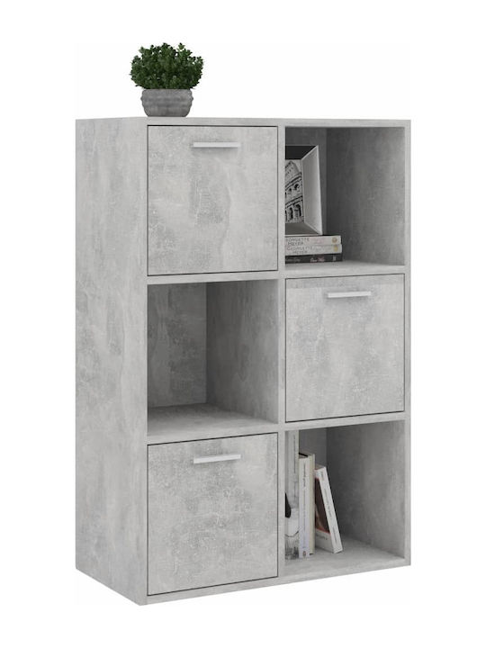 Bookcase Gray 60x29.5x90cm