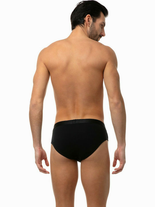 Minerva 96-29456 Men's Briefs 2Pack Black