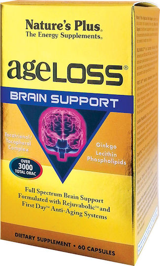 Nature's Plus Ageloss Brain Support Supplement for Memory 60 caps