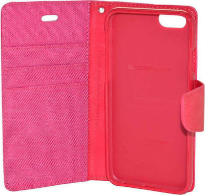 Mercury Canvas Diary Fabric Wallet Pink (iPhone 6/6s)