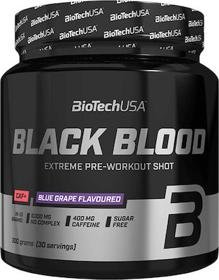 Biotech USA Black Blood Caf+ Pre Workout Supplement 300gr Blue Grape