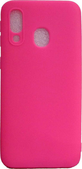 Forcell Umschlag Rückseite Silikon Rosa (Galaxy M20)
