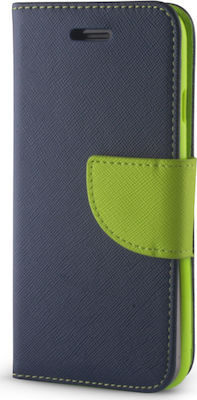 Fancy Synthetic Leather Wallet Blue (iPhone 12 / 12 Pro)