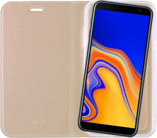Idol 1991 Prime Magnet Book Synthetic Leather Gold (Galaxy J4+)