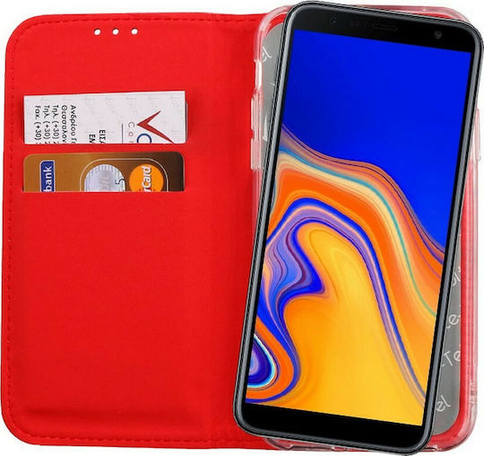 Volte-Tel Pocket Magnet Book Piele artificială Roșu (Galaxy J4+)