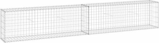 vidaXL Garden Fencing Material Wall with Covers 300x30x50 cm. 1pcs Silver