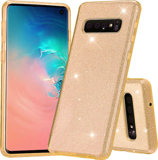 Forcell Shining Back Cover Σιλικόνης Χρυσό (Galaxy S10e)