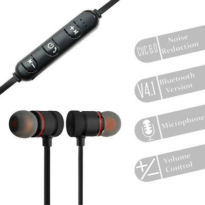 XT-6 In-ear Bluetooth Handsfree Earphones with Sweat Resistance Blacα